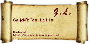 Gajdács Lilla névjegykártya